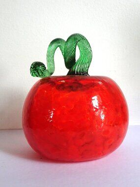 Vintage Blown Glass Pumpkin
